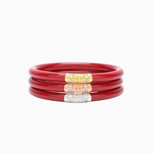 Set of 3 Red BuDhaGirl Bangles